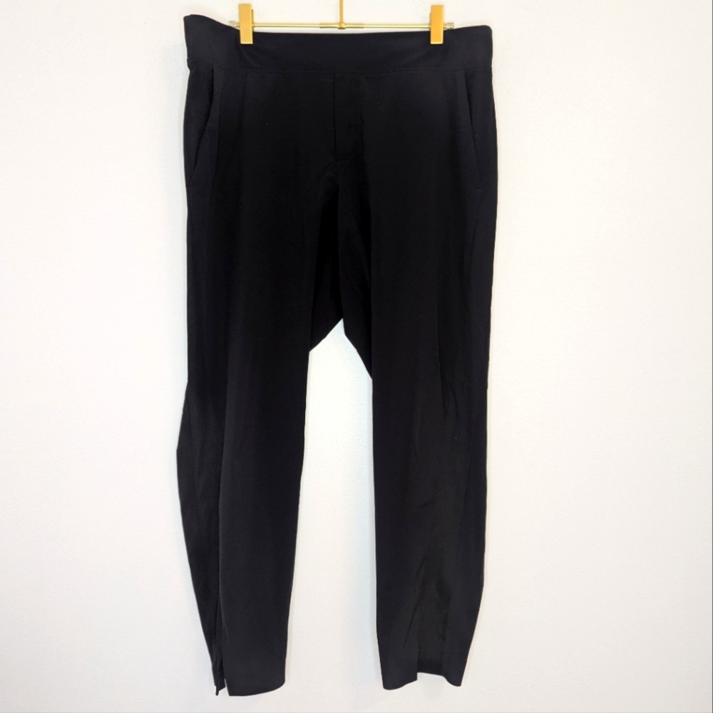 Athleta 10P‎ Black Brooklyn Ankle Dress Pants High Waist Tapered Leg